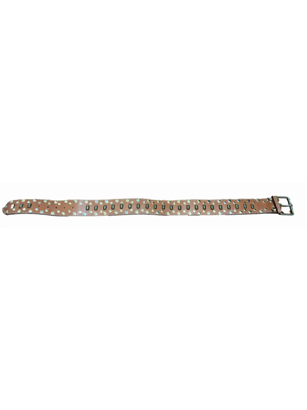 Avignon Studded Leather Belt – Genuine Leather, Made in Spain, Size Small